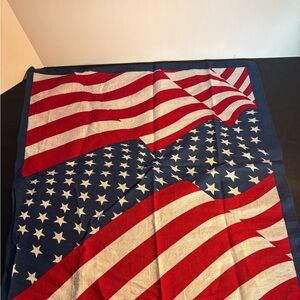 American Flag Print Square Scarf - Red, White & Blue